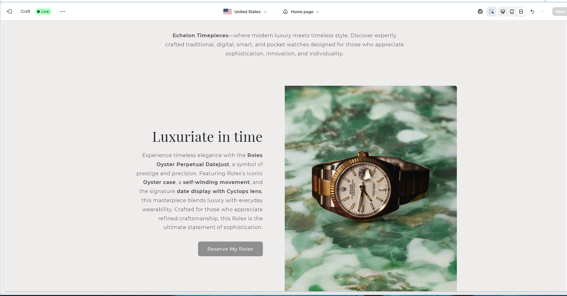 Echelon Timepieces - View 2