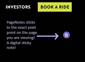 Close-up of a PageNotes sticky annotation icon pinned to a specific location on a page